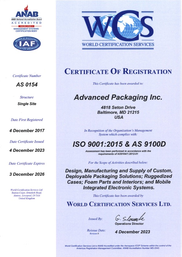 AS9100 Certification Form